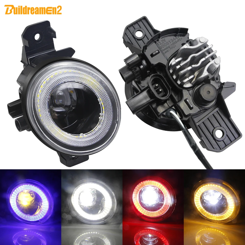2 X Angel Eye Fendinebbia 30W 8000Lm Car Led Drl Fendinebbia 12V Per Renault Clio Laguna Koleos Espace Thalia Modus Symbol Velsatis