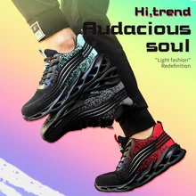 

Lightweight Anti-Smash Steel Toe Safety Boots Men Indestructible Work Industrial Shoes Women Protection Security Sneakers