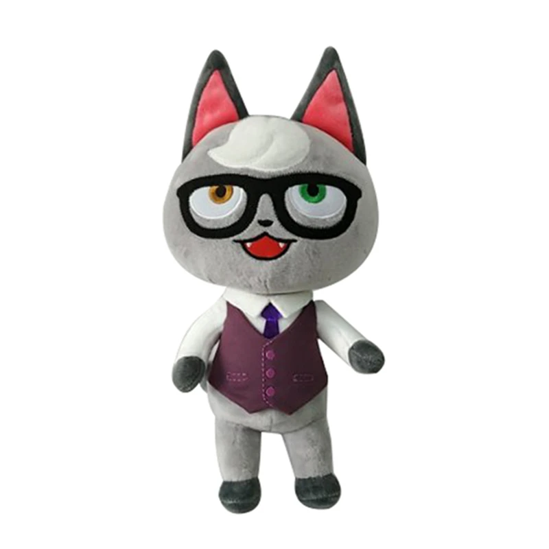 Peluche Kawaii Animal Crossing De 28cm Poupee Dessin Anime Raymond Chat Cadeau Pour Enfants Jouets En Peluche Doux Avec Vetements Aliexpress