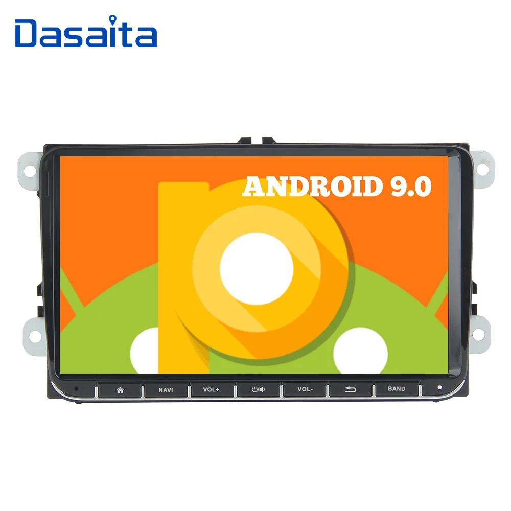 #Special Offers Dasaita 9\ Display Android 9.0 Car 1 Din GPS Radio Player for Seat Leon Alhambra Altea Toledo with Built-in GPS Bluetooth DAB+