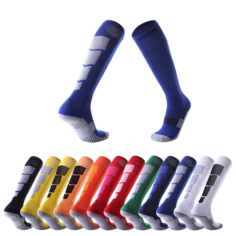 2021 New Football Stockings Non-Slip Long Socks Sports Socks Men Thick Towel Bottom Soccer Socks Cycling Basketball For Men new sports socks thickened towel bottom non slip high quality breathable middle outdoor running cycling basketball socks 1 pair