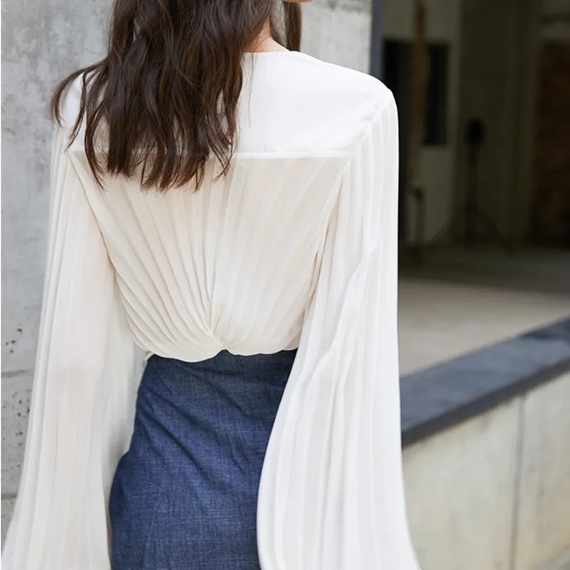 DEAT 2020 Spring Summer New Fashion Lantern Sleeve
