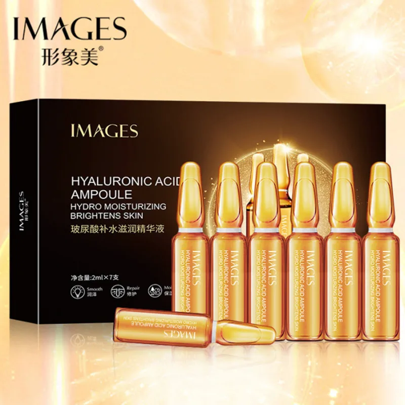 

7pcs/ box Hyaluronic Acid Ampoule Serum Face Serum With Hyaluronic Acid Moisturizing Shrink Pores Anti Aging Nicotinamide Serum