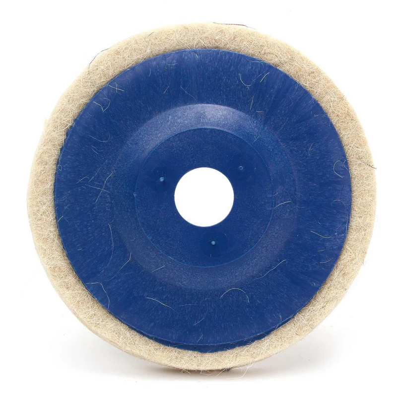 DWZ  3pcs 100mm 4inch Wool Buffing Grinding Wheel Felt Polishing Discs Pads Set Blue