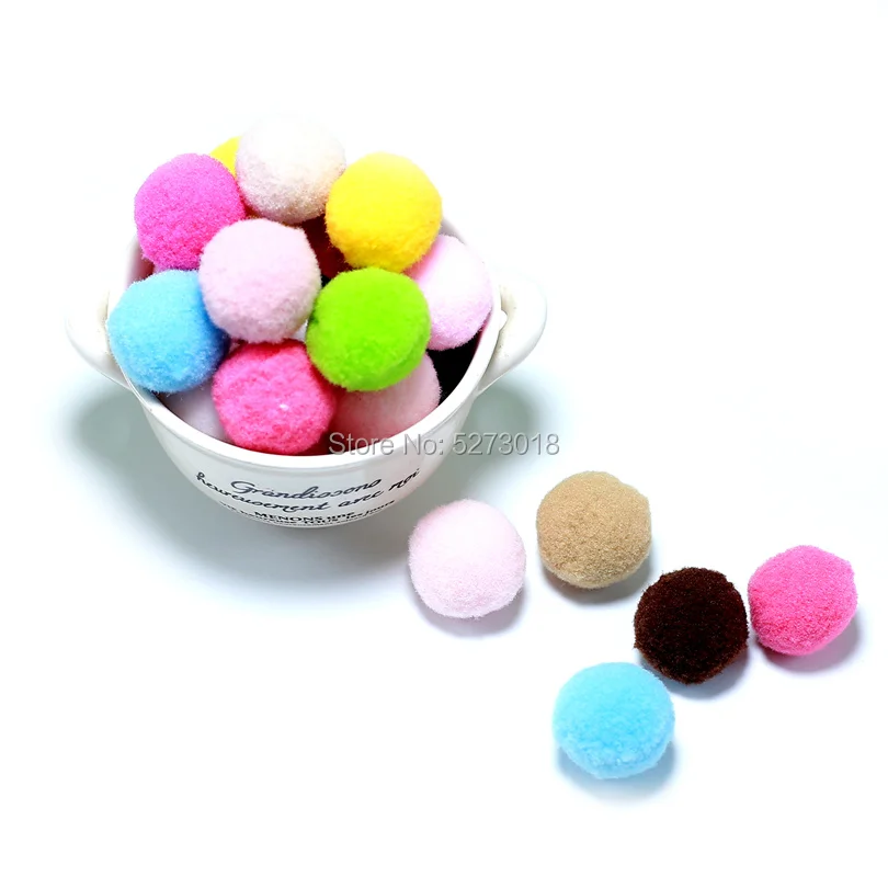 2.5cm 20 Pieces 12g 5/8/10/15/20/25/30 мм мягкий пушистый шарик-помпон DIY Pom Poms войлочный мяч ручной работы для детей игрушки Свадебные украшения материалы для рукоделия Шитье - Цвет: 2.5cm 20 Pieces 12g