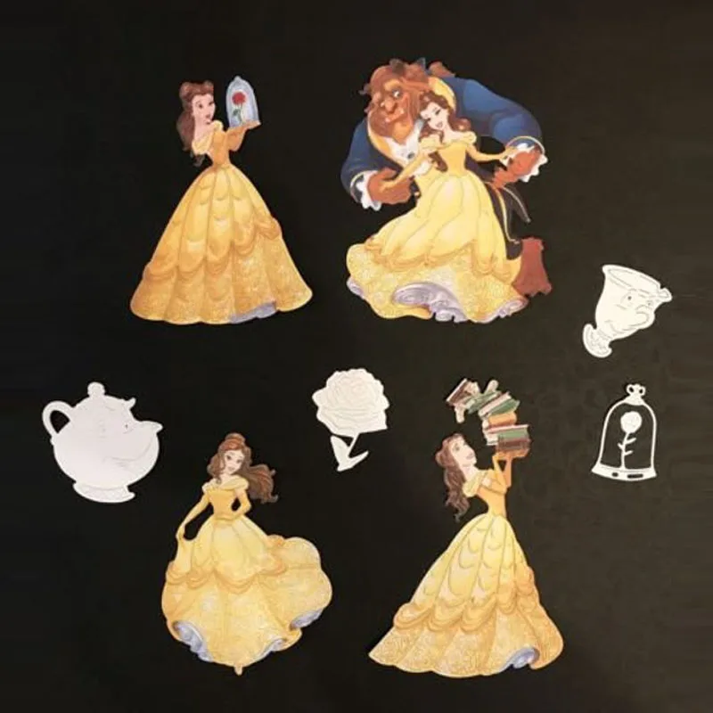 Новые Вырубные штампы принцессы из мультфильма для девочек, для рукоделия, скрапбукинга, тиснение, изготовление бумажных открыток, чайник, вырубка льва