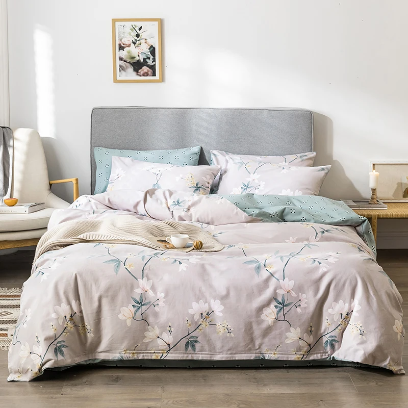 High Quality 3/4pcs/set Bedding Set Happy Family Pattern Duvet Cover Flat Sheet Pillowcase Wholesale Dropshipping | Дом и сад
