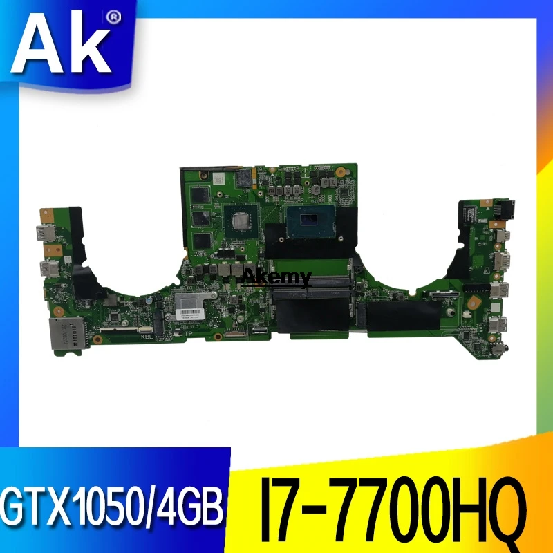 Best Akemy DABKNMB28A0 Laptop motherboard for ASUS ROG Strix GL703VD GL703V original mainboard I7 7700HQ GTX1050