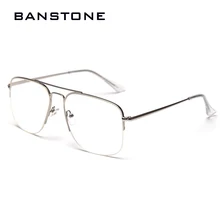 BANSTONE Модные женские металлические квадратные стильные обычные очки популярный бренд дизайн анти-Blu-ray очки Рамка очки UV400