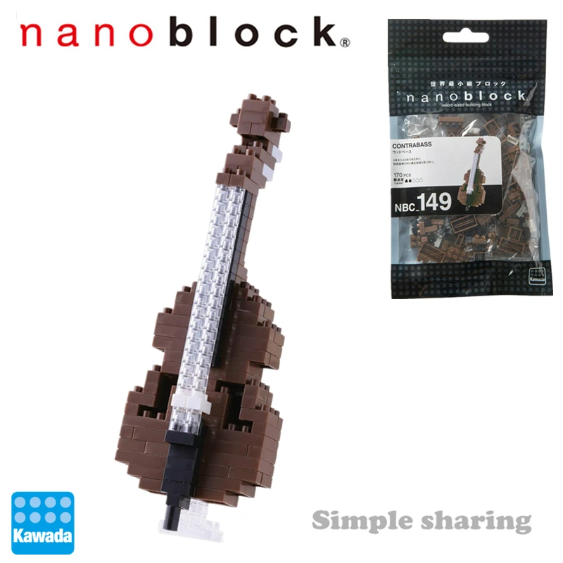 Ans NBC149 Nanoblock contrebasse Blocs De Construction Briques Jouet 170 pièces 12 
