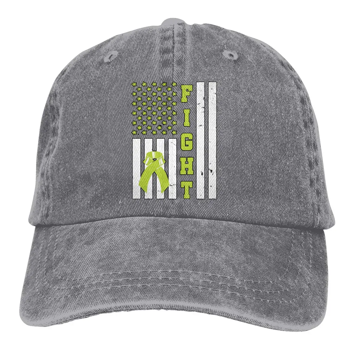 Американский флаг с лимфомы осведомленности Для мужчин Для женщин Регулируемый Бейсбол шапки джинсовые Jeanet шляпа от солнца