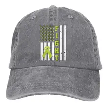 Американский флаг с лимфомы осведомленности Для мужчин Для женщин Регулируемый Бейсбол шапки джинсовые Jeanet шляпа от солнца