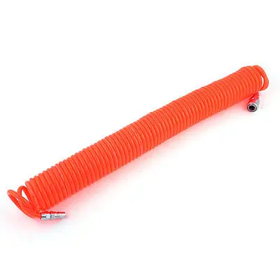 

12M 39 Ft 8mmx 5mm Polyurethane PU Recoil Air Compressor Hose Tube Orange Red