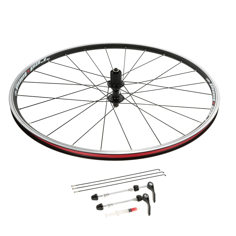 

Hot New For Bike 8-10 Speeds Cassette CNC Aluminum Alloy Bicycle Wheel set 700C High-strength Road Bike Clincher Wheels Set