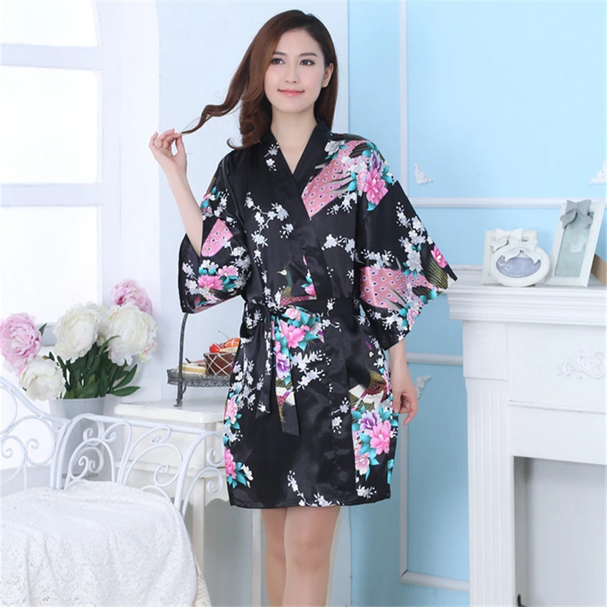 Шелковое атласное свадебное платье для невесты японский традиционный халат