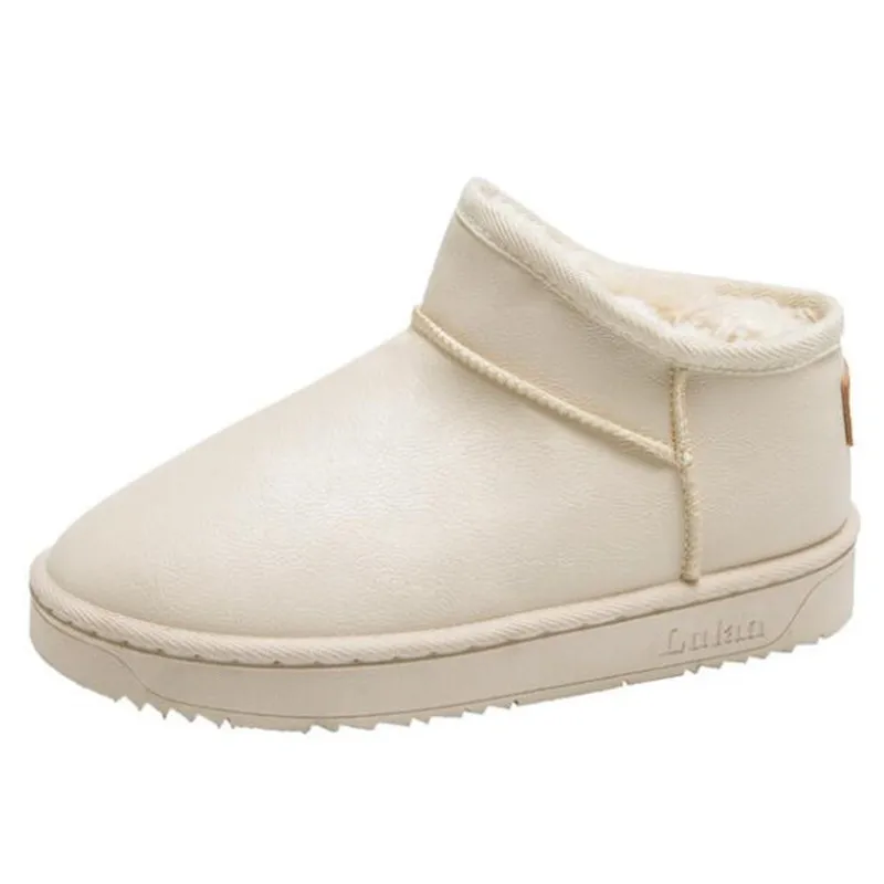 Короткие сапоги женские осенне зимние хлопковые с бархатной подкладкой толстые