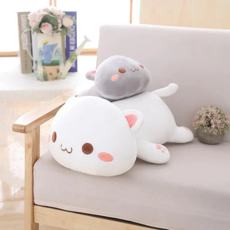 1 шт. 35/50/65 см Kawaii Лежащая кошка плюшевые игрушки Мягкая Милая кукла милая животная