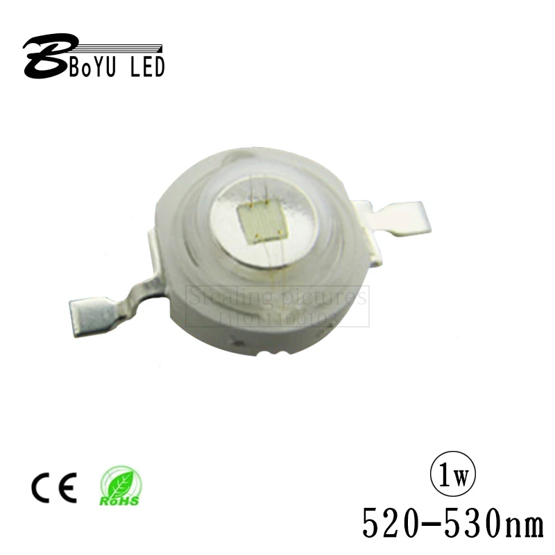 

High-power Cree LED 520-530nm 1W3W5WboyuLED high power green light led lamp beads 38mil chip light emitting diode