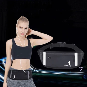 

Reflective Waist Running Bags Women Belts Bag Outdoor Fitness Sports Travel Fanny Pack Unisex Waist Packs Small Hip Phone Pouch