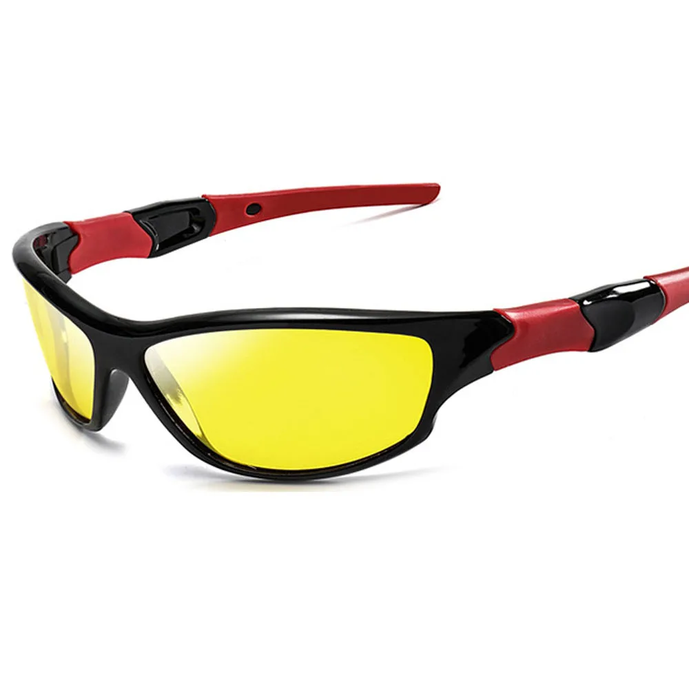 

Men's Polarized Men Sunglasses Yellow Lens Night Driving Glasses Goggles Anti-Glare Polarizer Eyewears