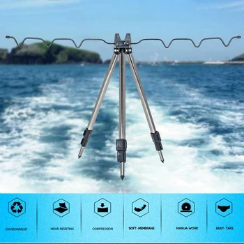 

Adjustable 3 Sections Outdoor Fishing Holder Telescopic Aluminum Alloy Fishing Rods Folding Stand Tripod Sea Fishing Rod Holder