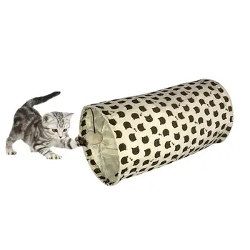 

Foldable Pet Cat Tunnel Toy Collapsible Hideaway Play Tube Kitten Toys Pet Training Toy for Cat Puppy Rabbit Ferrets Tunnel Tube