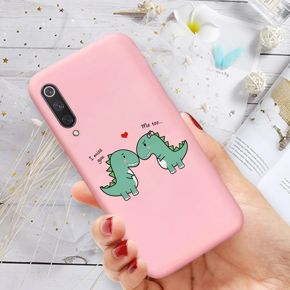 Симпатичный чехол с динозавром для Xiaomi Redmi Note 7 6 5 Pro 7A 6A K20 пара чехлов Mi 9se 6X Mi8 Lite Mi9T
