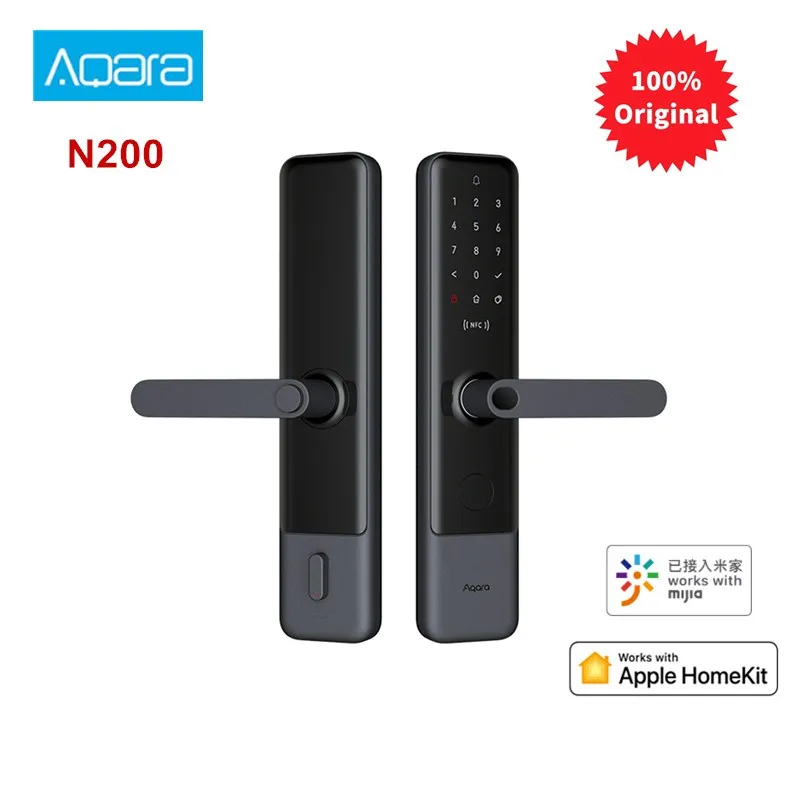 US $249.99 Aqara Smart N200 Door Lock Fingerprint Bluetooth Password NFC Unlock Works With Mijia Apple HomeKit Smart Linkage With Doorbell