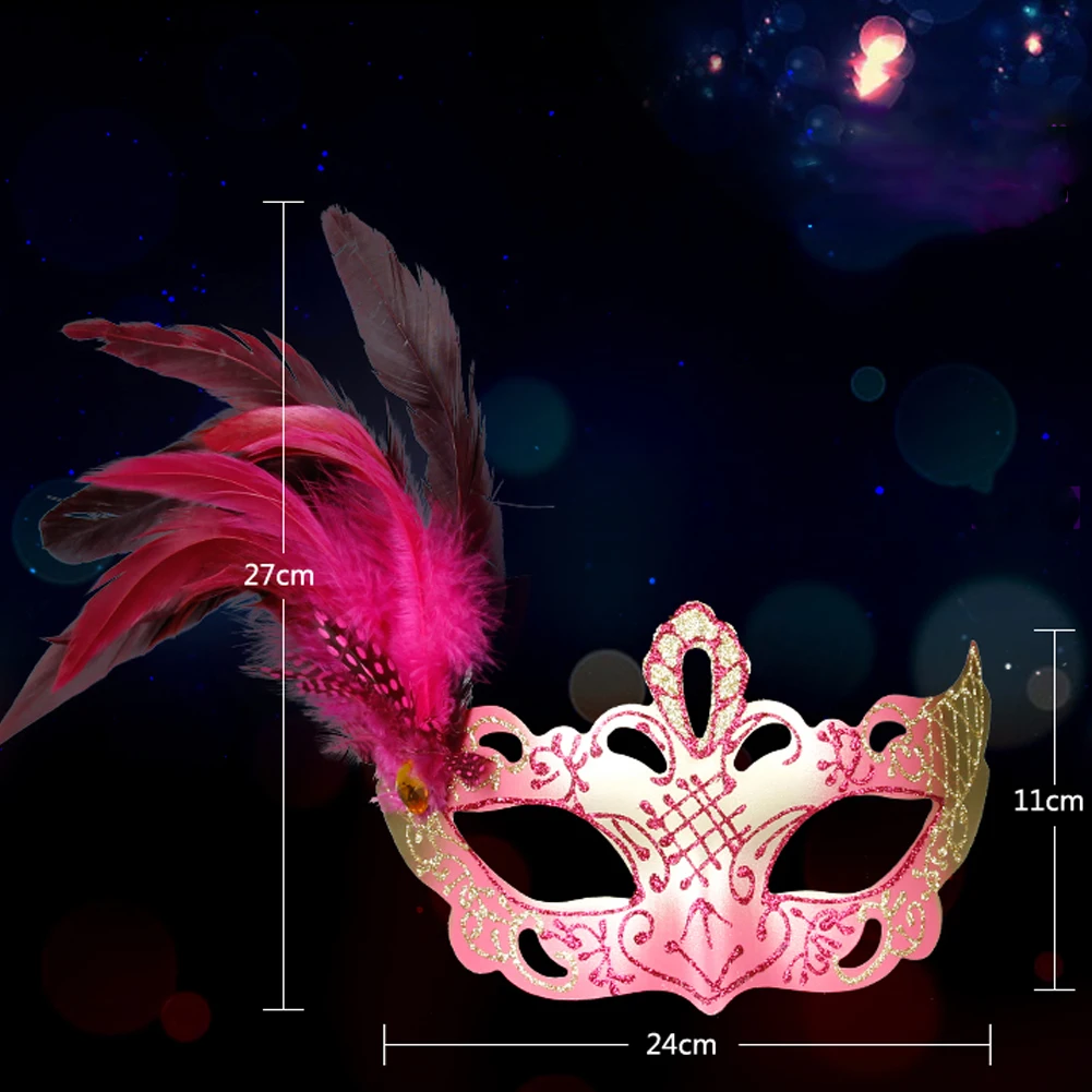Хэллоуин маска для вечеринки косплей маскарад перо маска для женщин Хэллоуин аксессуары черный синий розовый фиолетовый