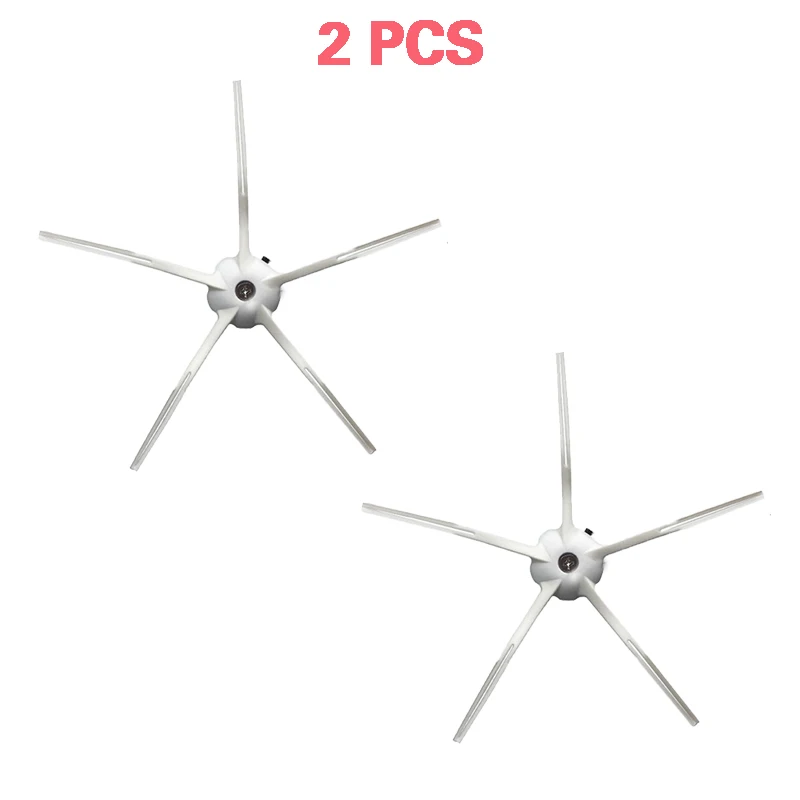 2 шт. белая боковая щетка с 5 дужками для Xiaomi MI Robot Roborock S50 S51 S55 S5 MAX S6 Xiaowa E35 E2 детали