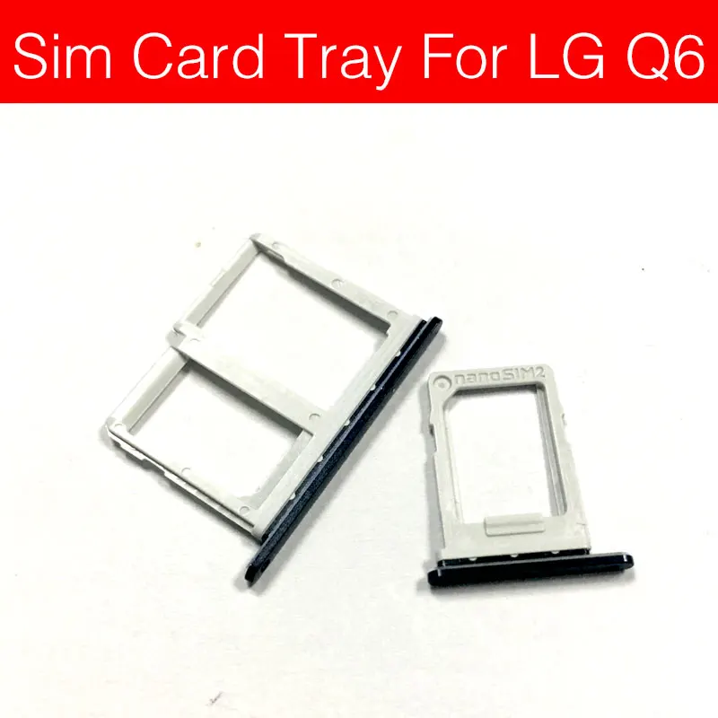 Держатель лотка для карт Micro Sim для LG Q6 Stylo 4 Q710 Q8 M700N Q7 Q610 V20mini H970 V34 X800 Micro SD Reader слот для sim-карты ремонт