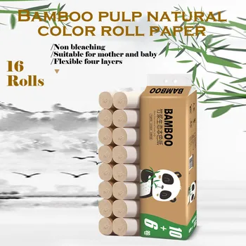 

Papier Toilette Pliable Bamboo Pulp Solid Roll Paper Cleaning Household Toilet Papers 16 Rolls Toilet Paper Roll Toilet Paper#W