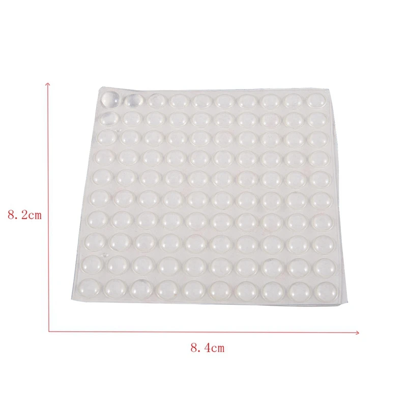 300 Pieces Clear Rubber Feet Adhesive Door Bumpers Pads Sound Dampening Cabinet Buffer Pads, 8.5 by 2.5 mm