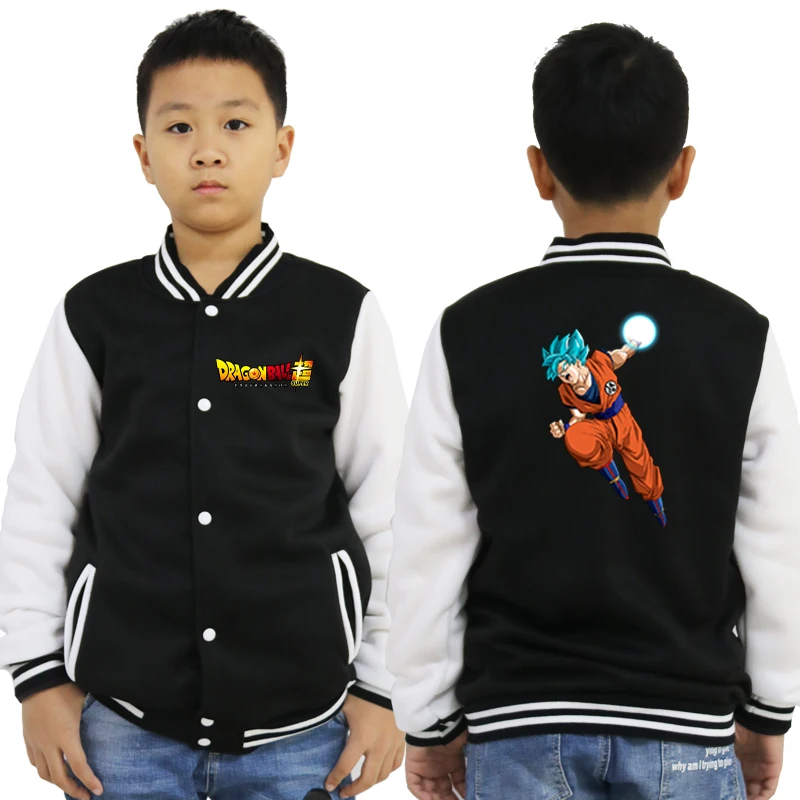 baseball jacket 2 Бейсбольная куртка с принтом «Жемчуг дракона» Спортивный костюм для малышей детская повседневная одежда на осень и зиму для мальчиков и девочек детская одежда топы - Цвет: baseball jacket 2