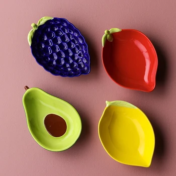 

Avocado Ceramic Bowl Cute Fruit Shape Storage Tray Creative Desktop Dessert Breakfast Bowl Household Kitchen Tableware Supplies