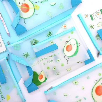 

Individual Avocado Cactus Bottle Frosted Waterproof File Bag Document Bag File Folder Stationery Filing Production