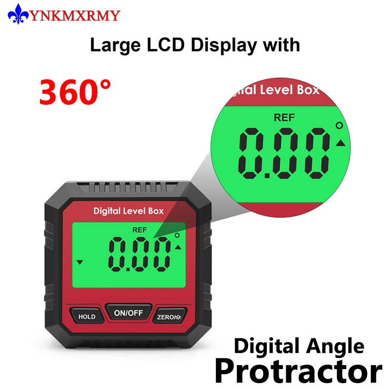 US LCD Digital Inclinometer Spirit Level Box Protractor Angle Finder Gauge Meter 