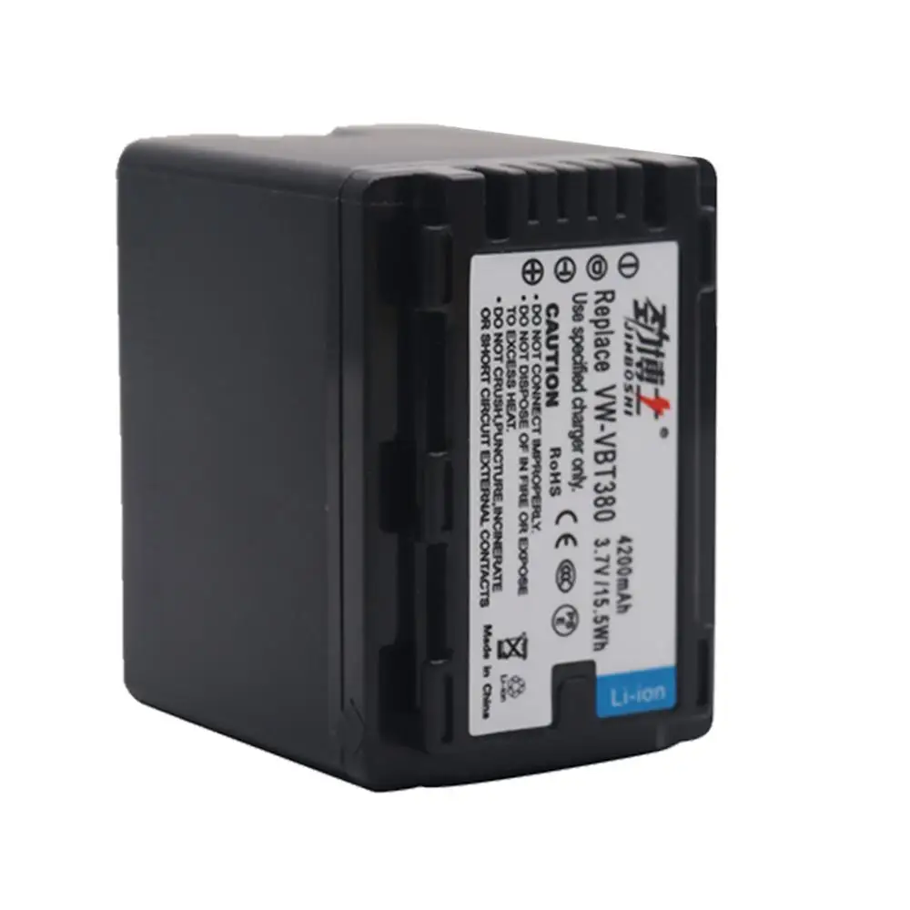Комплект из 2 предметов VW VBT380 VBT190 Батарея для цифрового фотоаппарата Panasonic HC V110 V130