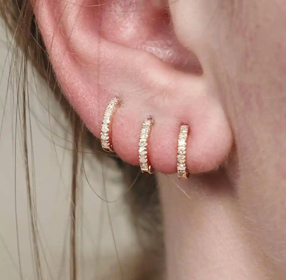 Мини 9 мм Huggie серьги-кольца для женщин vermeil 925 Стерлинговое Серебро Изящные маленькие серьги-кольца