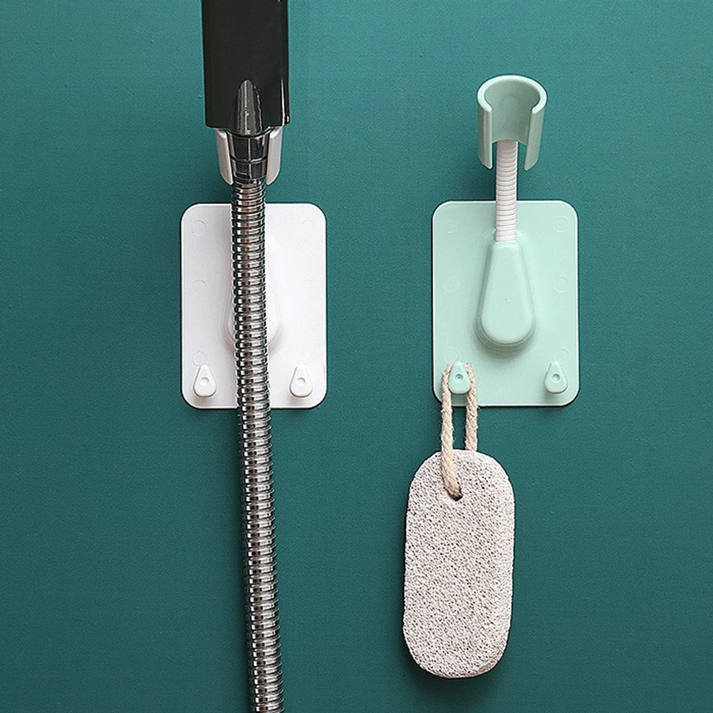 Soporte Universal para cabezal de ducha con ventosa, soporte de ducha ajustable, soporte de fijación para pared de soporte, ganchos para estante