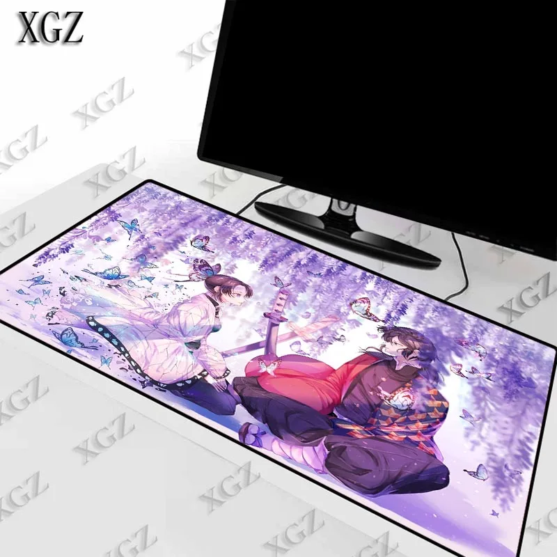 XGZ большой игровой коврик для мыши с блокировкой края коврик для ноутбука компьютерная клавиатура стол для аниме демон убийца Kimetsu No Yaiba