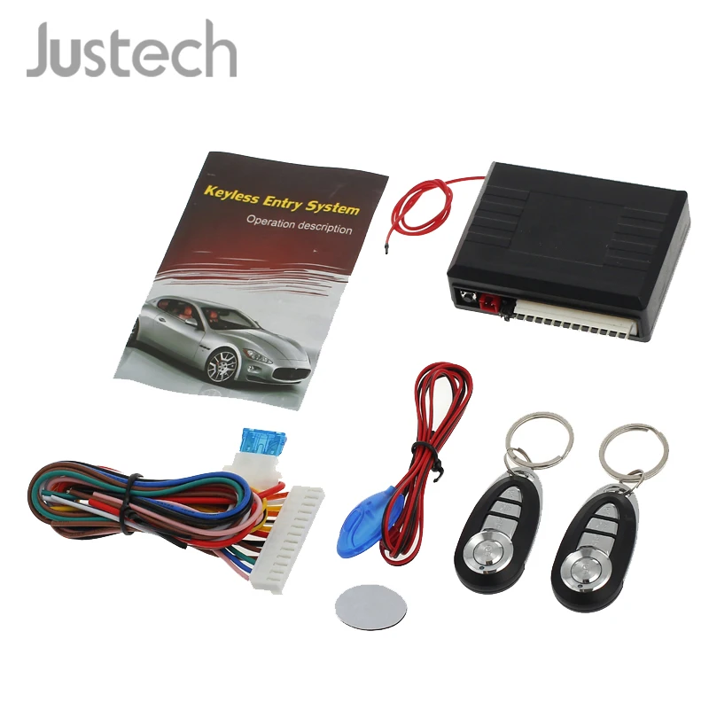 

Justech Car Remote Central Door Lock Keyless System Remote Control Central Locking Auto Remote Central Kit Car Alarm Systems