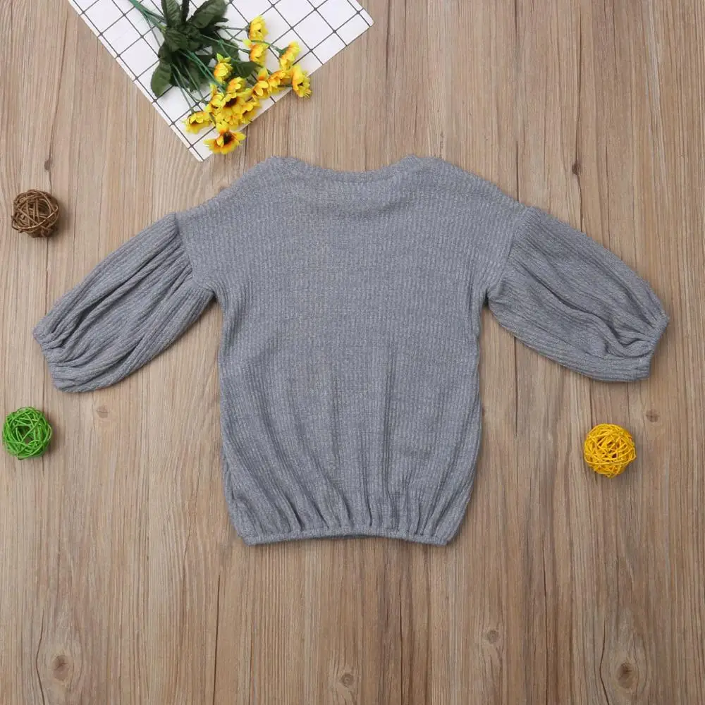 Г. Весенне-осенняя одежда для малышей футболка с длинными рукавами для маленьких девочек топы, свитер Детская футболка, пуловер Топ, Однотонная рубашка От 1 до 6 лет