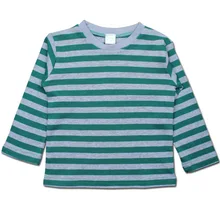 Осенне-зимняя детская хлопковая футболка в полоску с длинными рукавами и круглым воротником специальное предложение