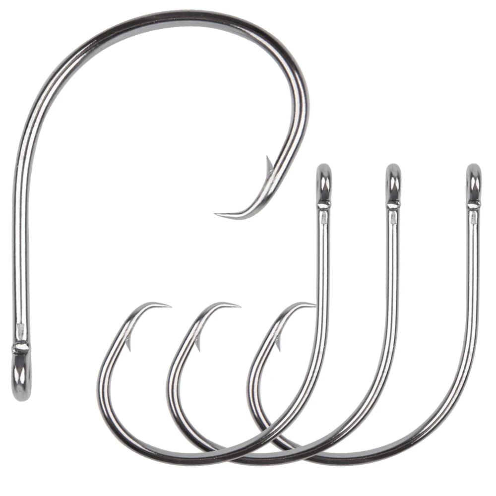 Shaddock100PcsHighCarbonSteelFishingHookOctopusOffsetSportCircleFishingHooksFor