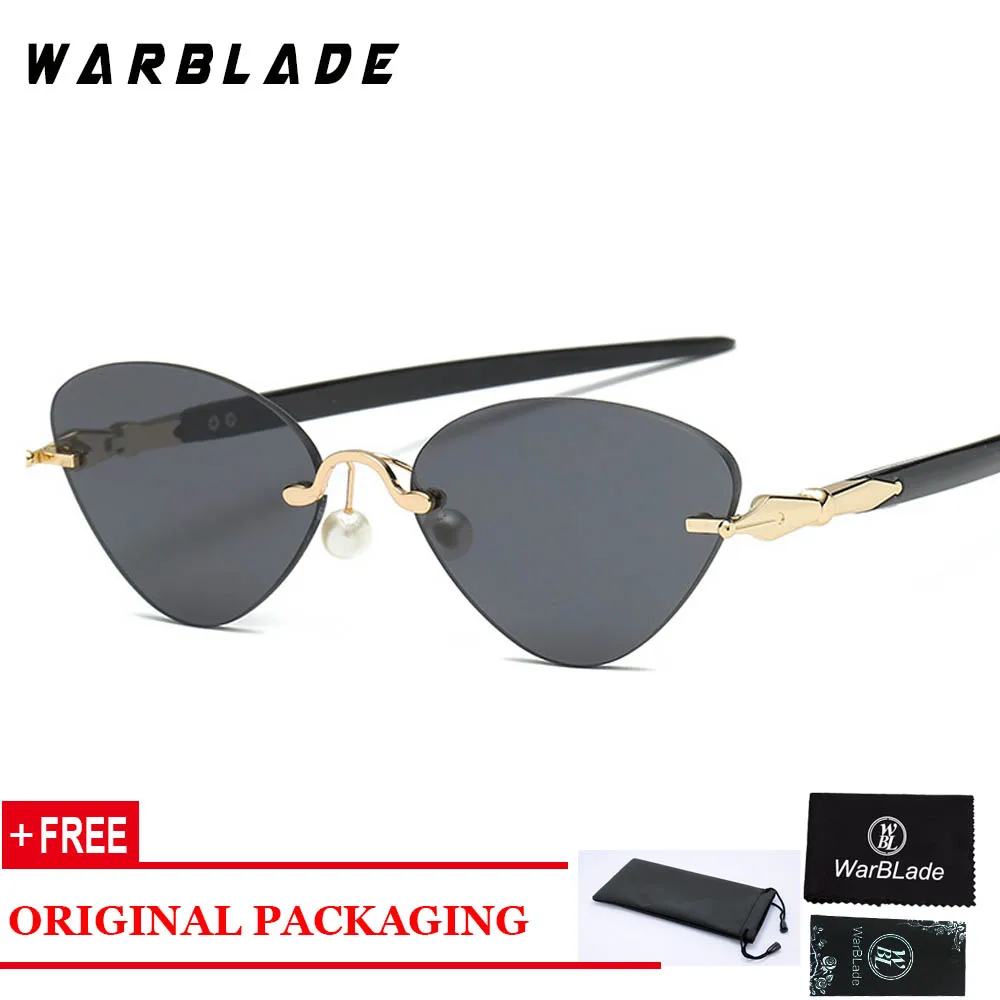 black WarBLade новые металлические очки, солнцезащитные очки без оправы для женщин, линзы океана, Классические брендовые Дизайнерские мужские женские солнцезащитные очки для женщин - Цвет линз: black