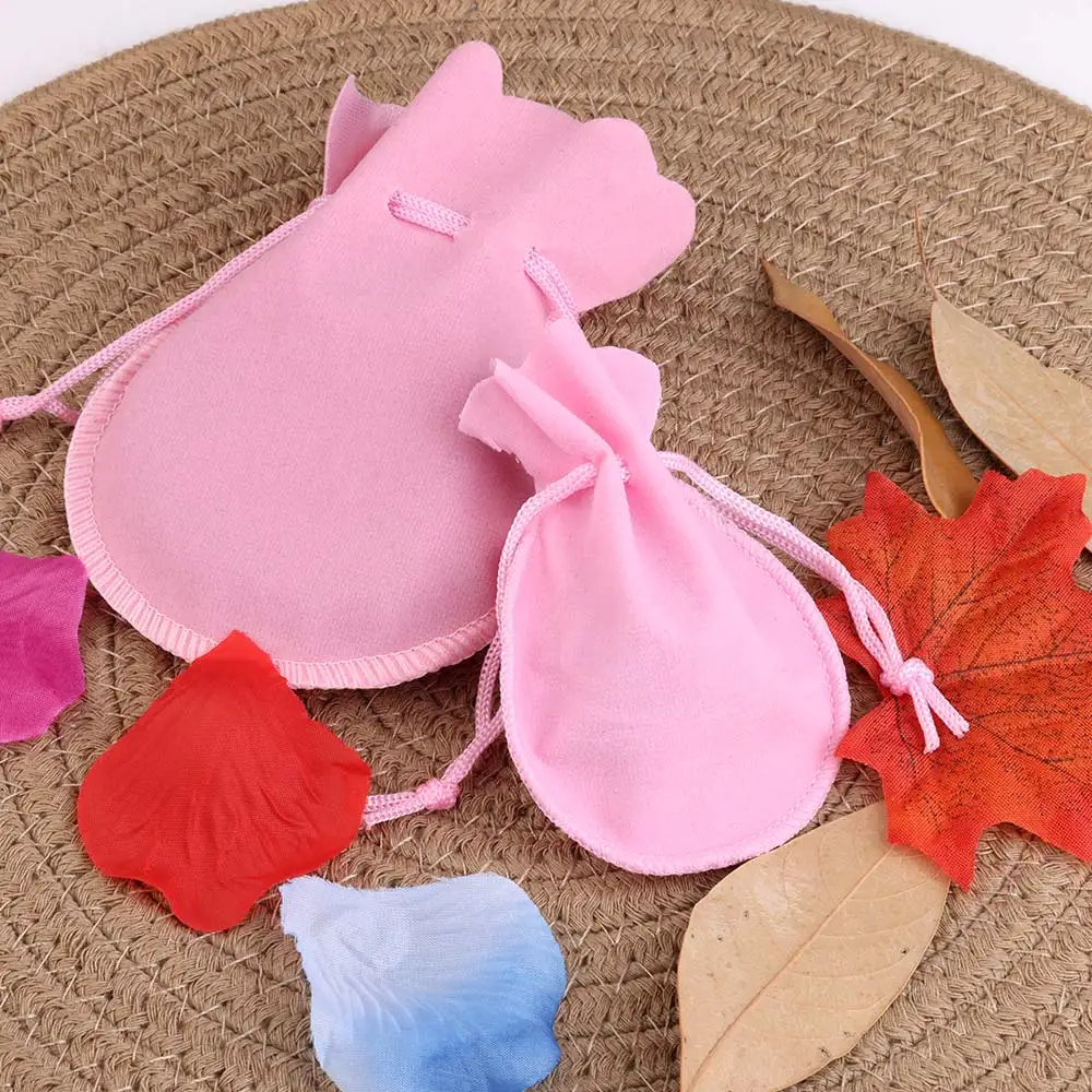 10/25pcs 7x 9/9x12cm 벨벳 선물 가방 조롱박 호리병박 모양의 보석 포장 가방 웨딩 파티 선물 Drawstring 포장 가방