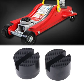 

Hot 2019 2 Pcs Black 50x37mm Car Auto Slotted Frame Rail Hydraulic Floor Jack Rubber Pad