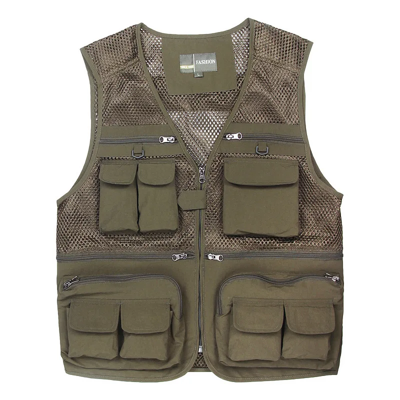 

Photography Fishing Vest High Quality Volunteer Waistcoat Multi-pockets Spring Summer Mesh Waistcoat