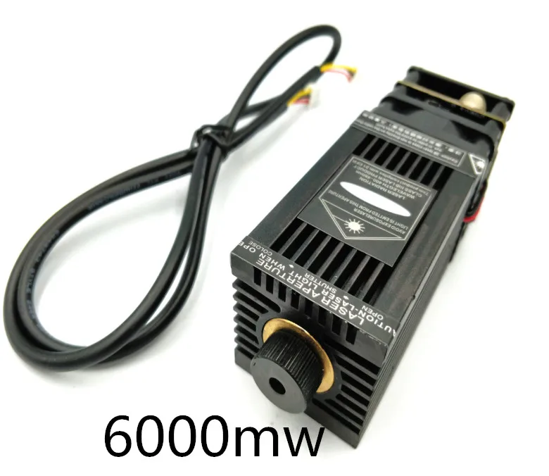 Бесплатная доставка High Powe TRUE 6W 6000mW 445nm 450nm Фокусируемый модуль blueLaser лазерный